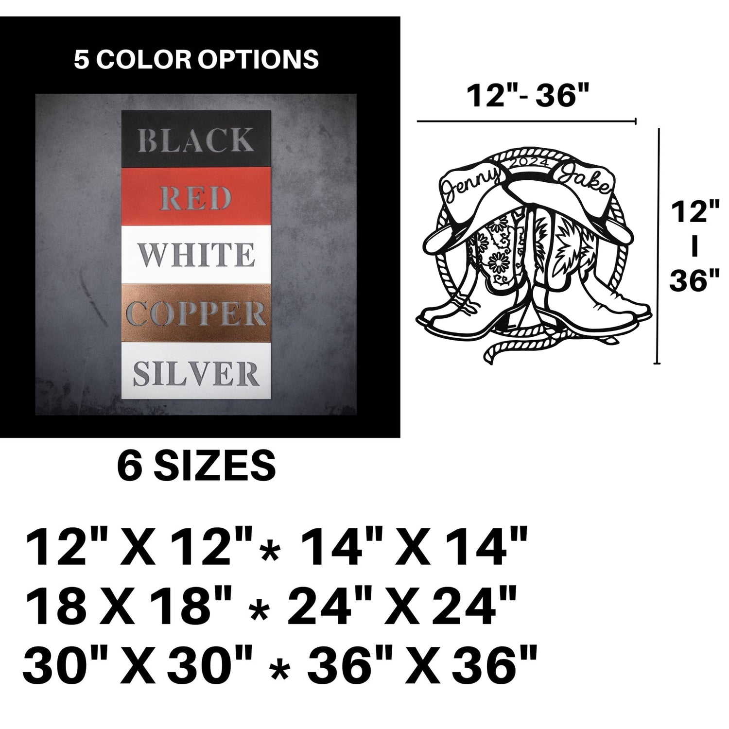 Personalized Western Cowboy Cowgirl Wedding Gift