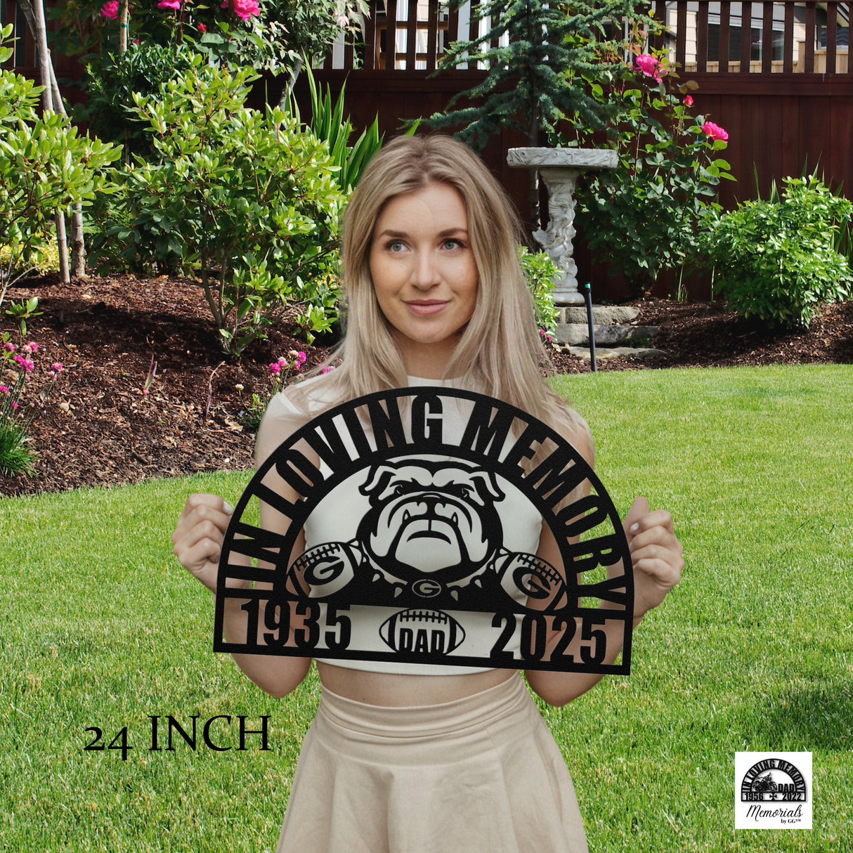 Georgia Bulldogs Memorial Sign Football Remembrance