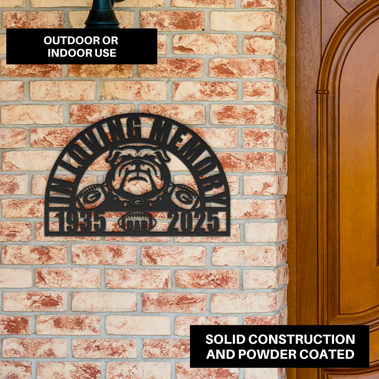 Georgia Bulldogs Football Memorial Sign