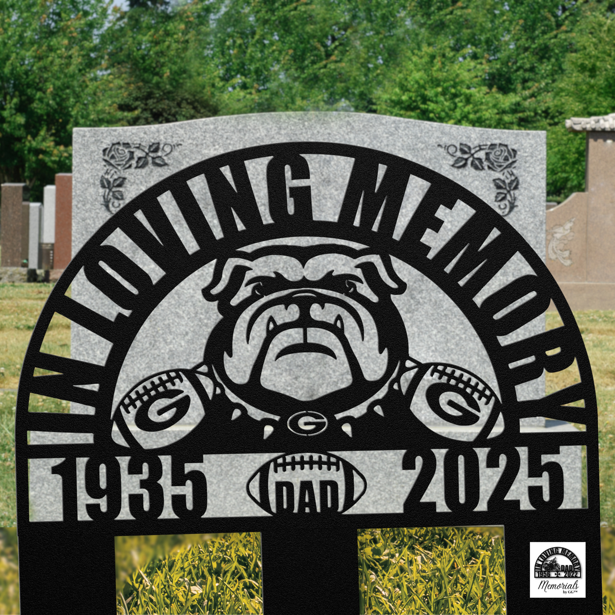 Georgia Bulldogs Football Memorial Sign