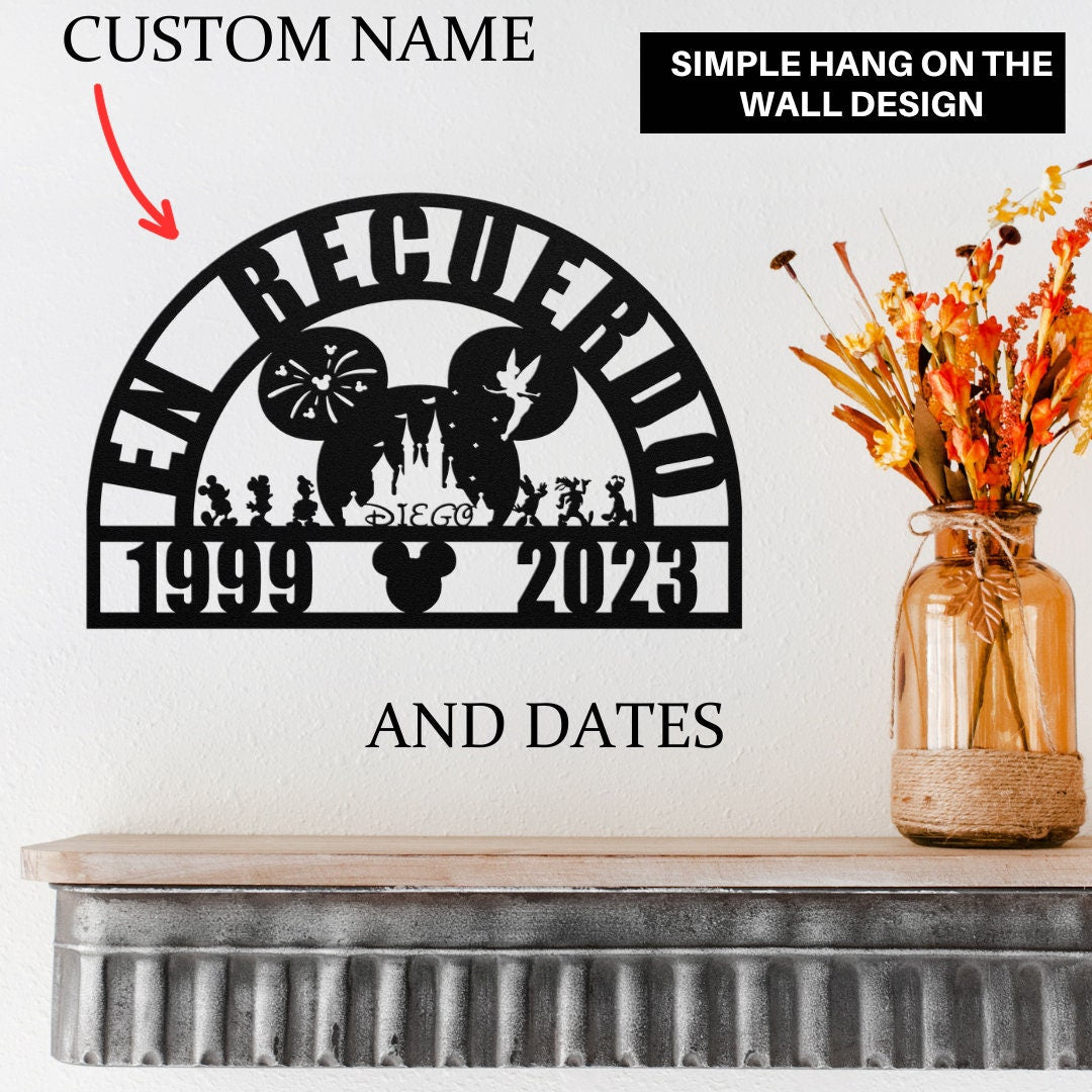 Memorial Sign in Spanish | Regalo de condolencia de Disney Regalo de pérdida de la madre | Regalo de duelo de mamá de Mickey Mouse