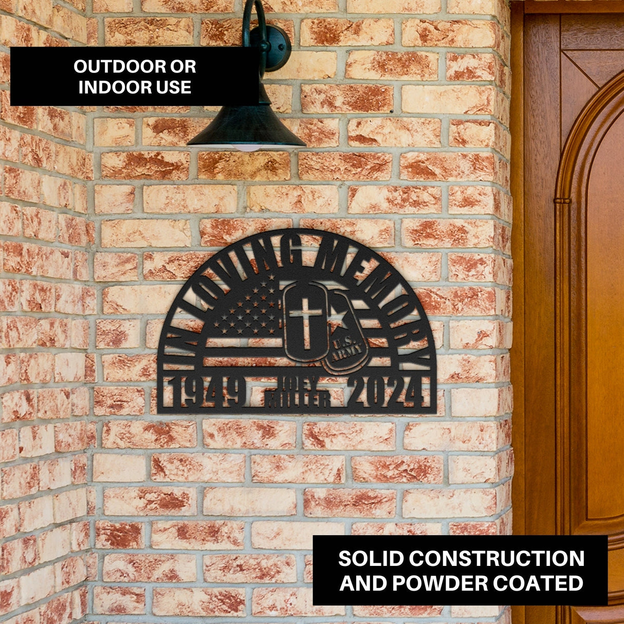 Army Veteran Memorial Gift Loss of Father In Law from Friend Sympathy Gift Signs for Him