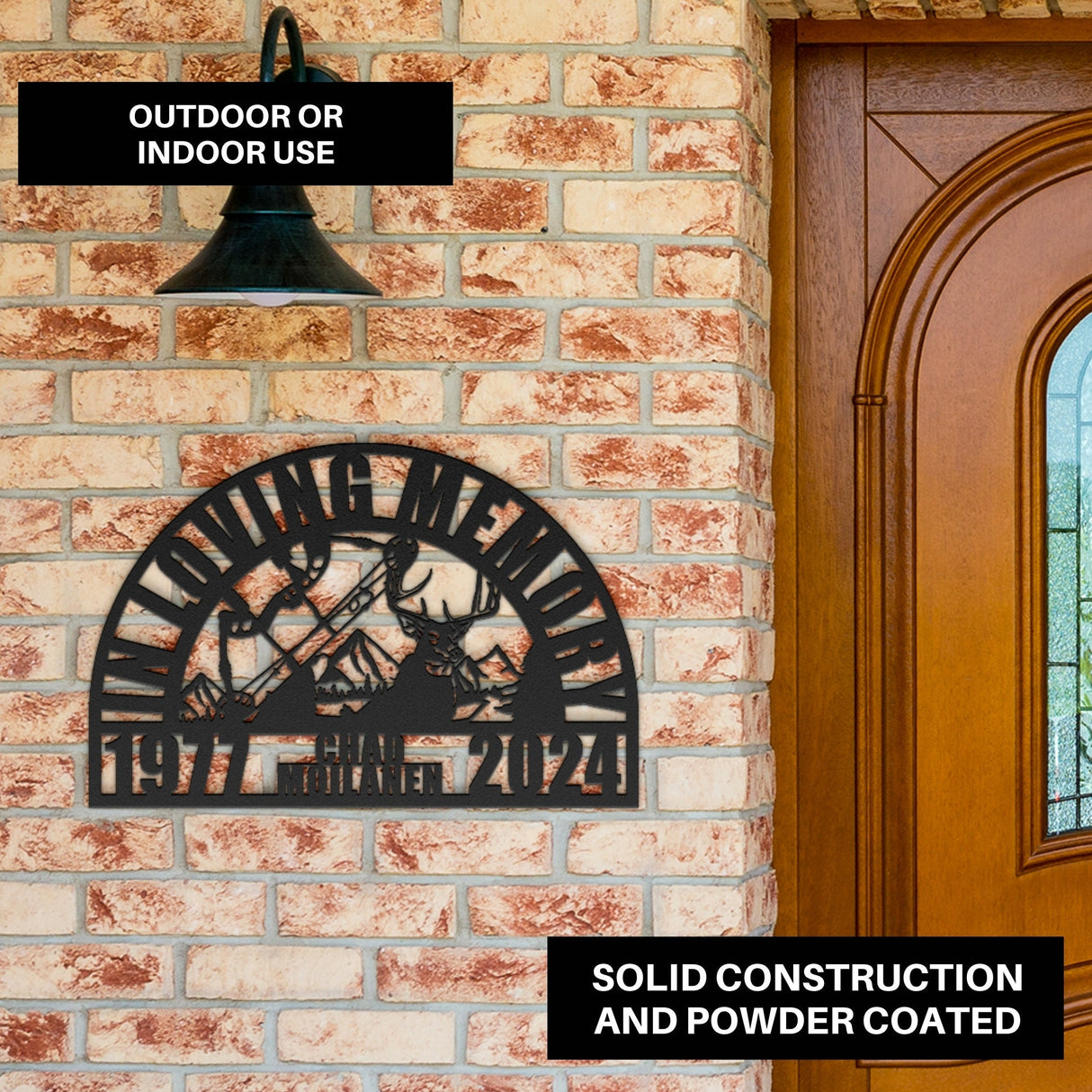 Personalized Deer Bow Hunting Hunter Memorial Decorative Sign