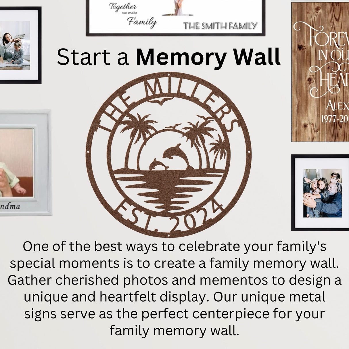 Personalized Outdoor Poolside Metal Dolphin Wall Art