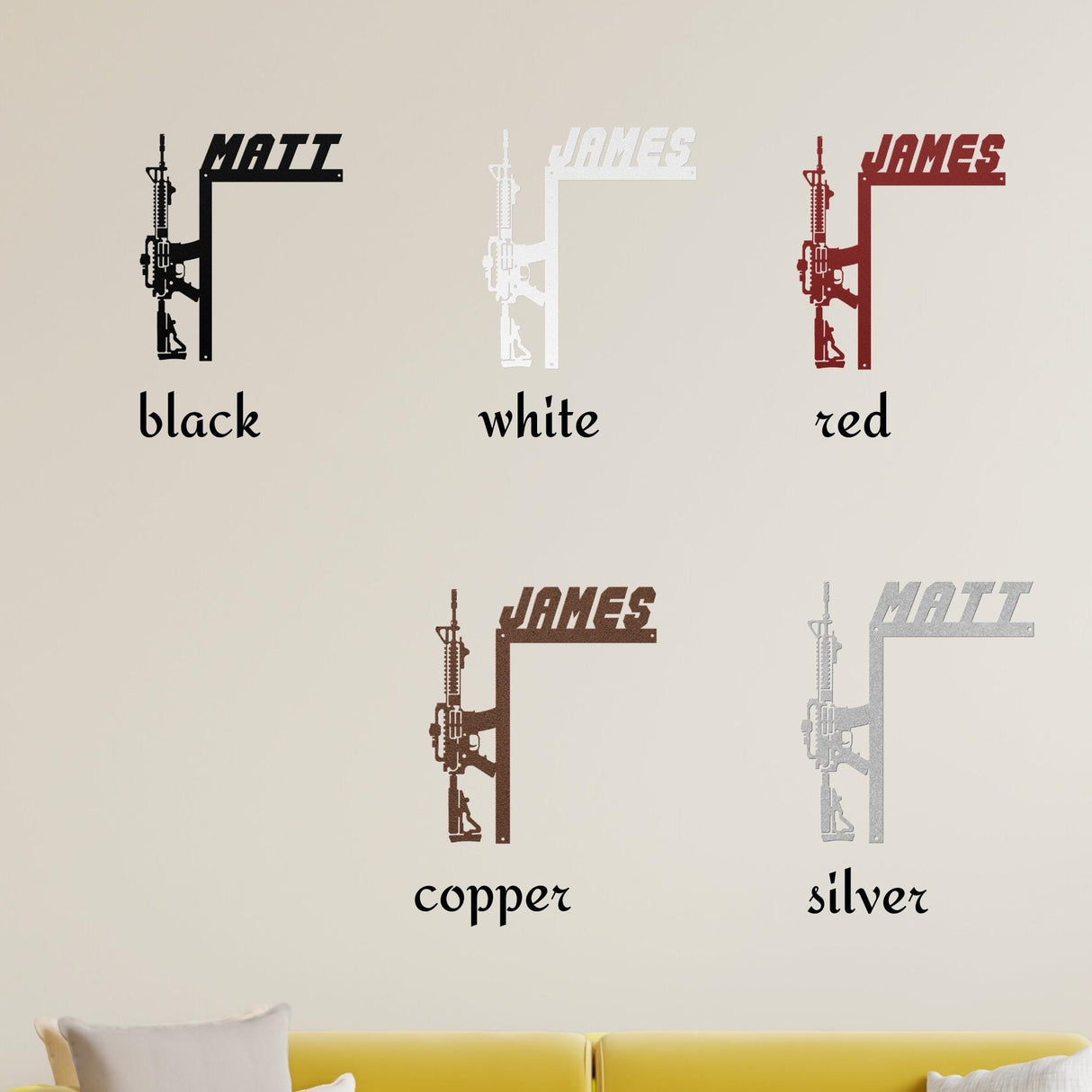 AR-15 Door Corner Frame Sign for Gun Enthusiast Men