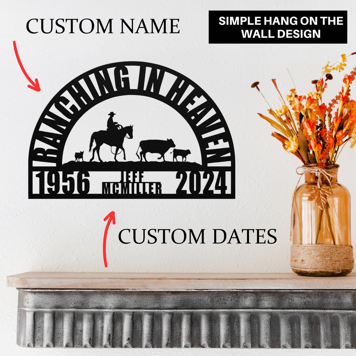 Cattle Farmer Rancher Memorial Gift for Men