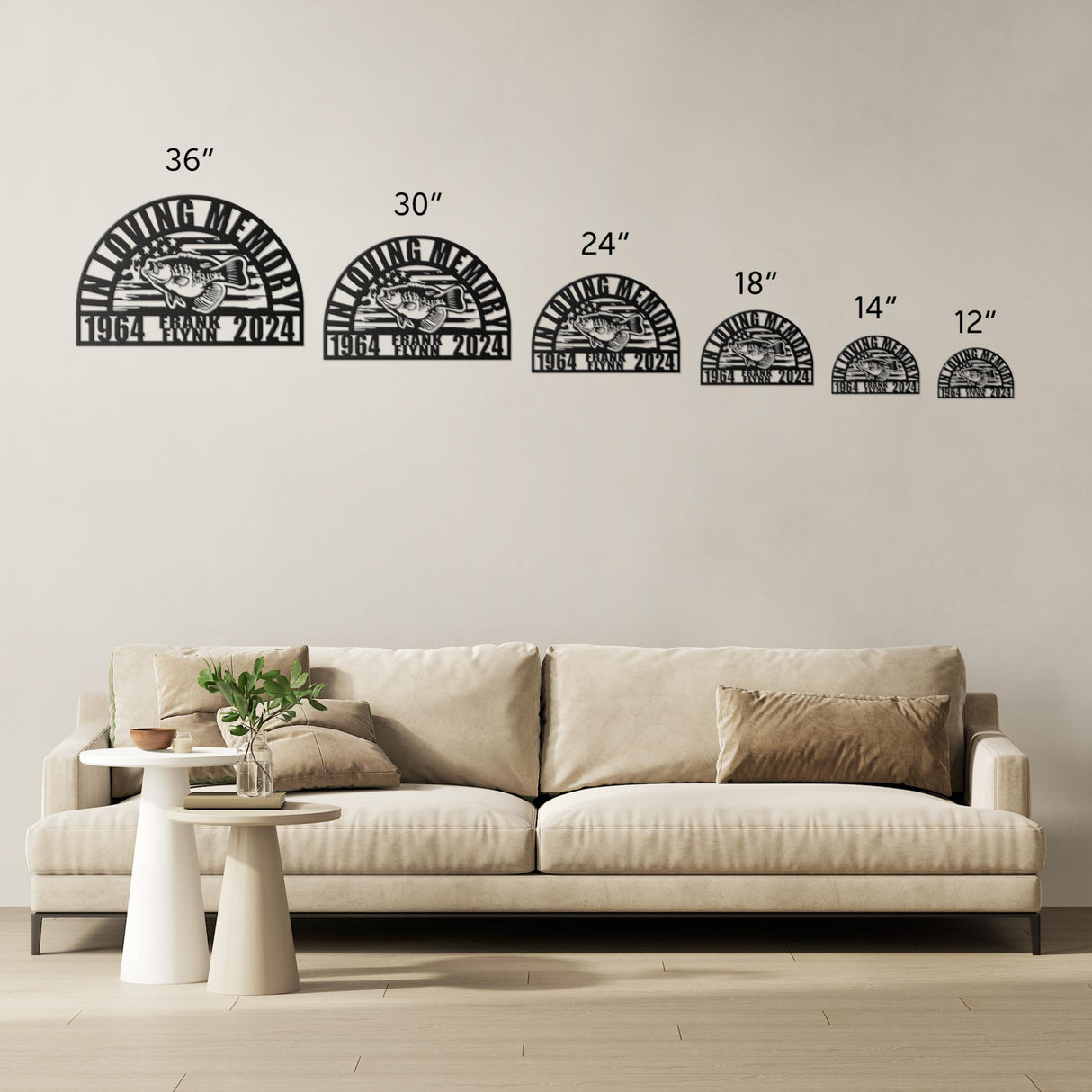 Fisherman Memorial Gift | Personalized Crappie Fish American Flag Dad Remembrance | RIP Memorial Sympathy Gift for Men | Fishing In Heaven