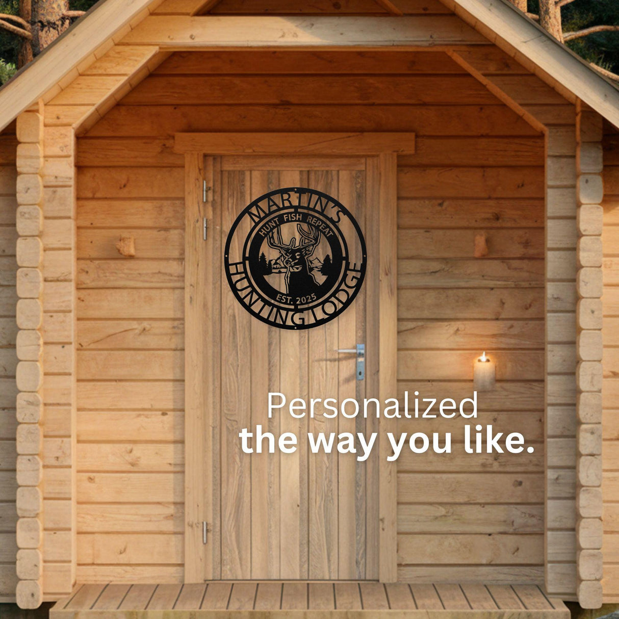 Rustic Cabin Decor Metal Wall Art Deer Head Decorative Wall Hanging for Outdoor Log Cabin or Campsite