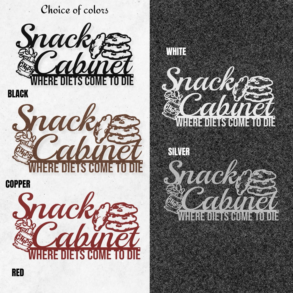 Kitchen Snack Food Cabinet Sign | Funny Pantry Home Improvement Decor Closet Sign