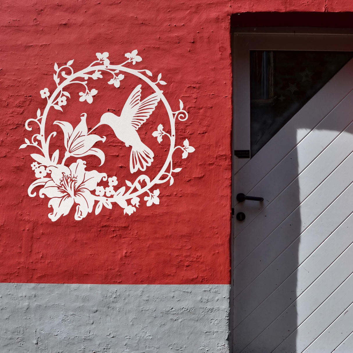 Hummingbird metal garden sign