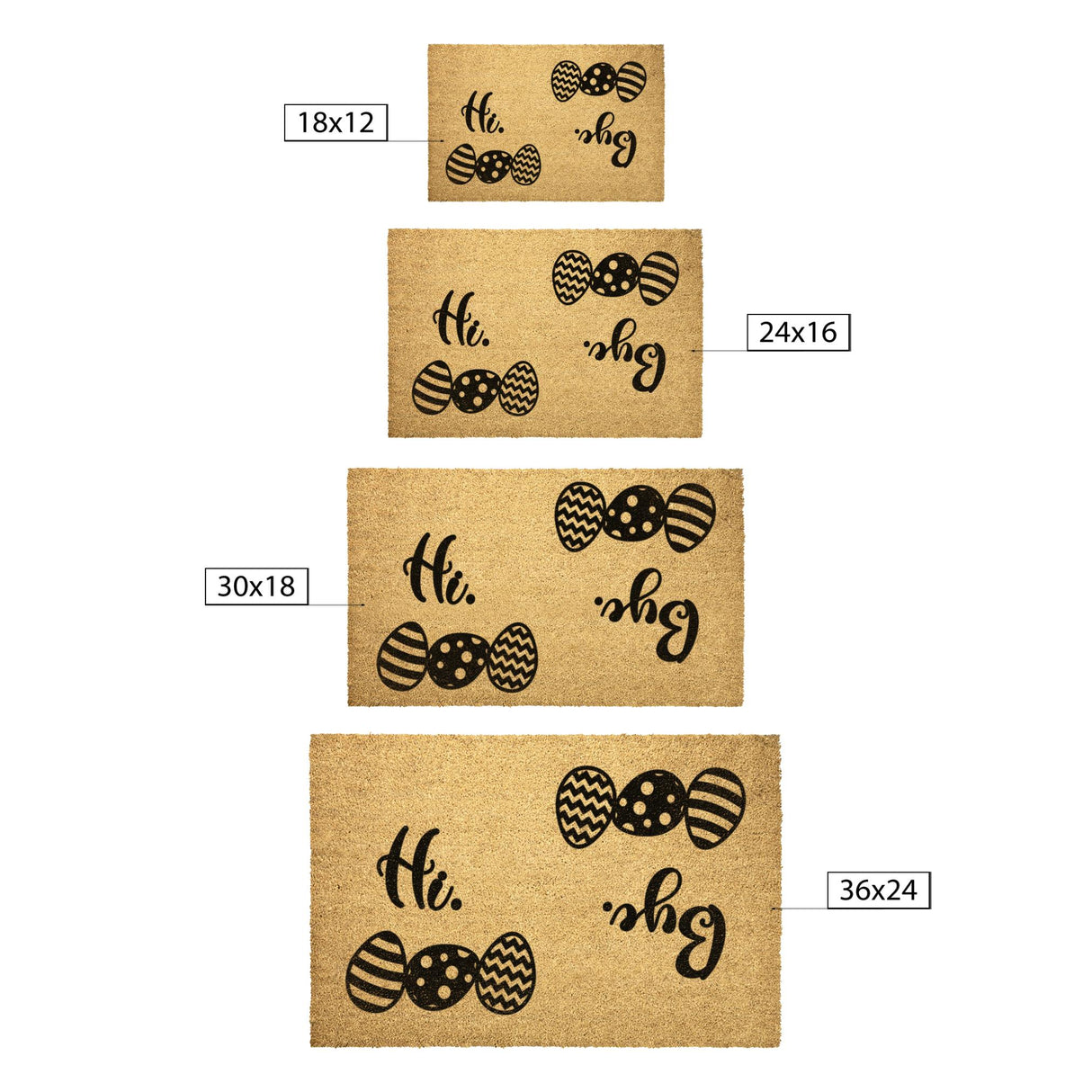 Front Doormat Easter Decorations Spring Holiday Hi Bye Coir Doormat Home Decor