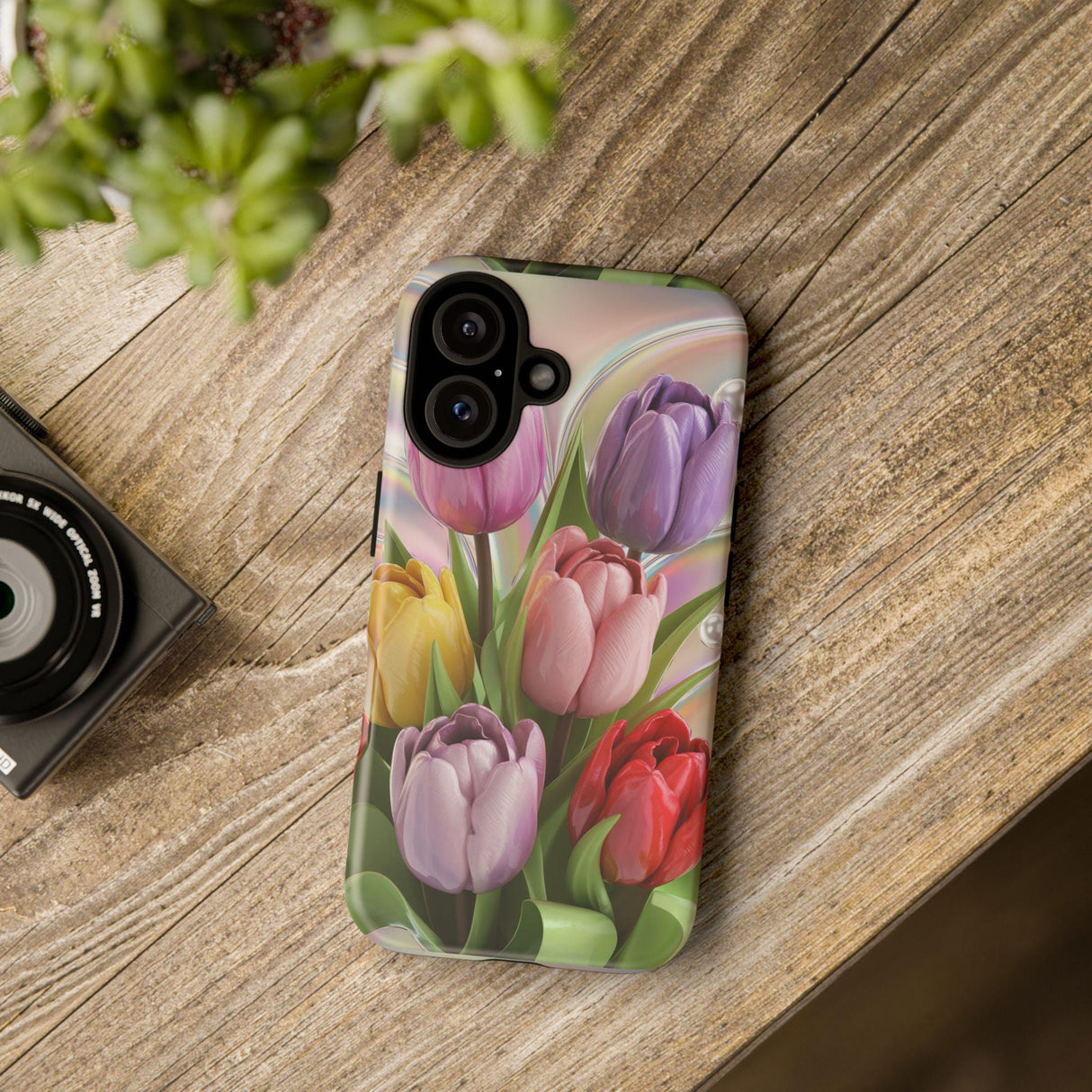 Iphone 16 Case Tulip Flowers 3D Design Iphone Women's Floral Iphone Case 8 X 10 11 12 Pro Max 13 14 15