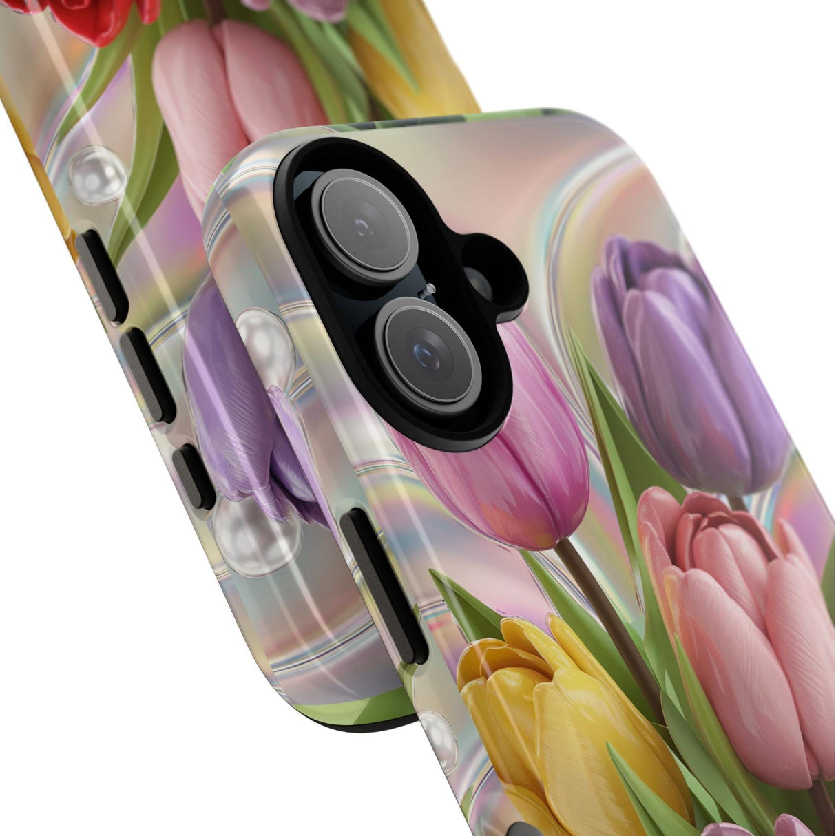 Iphone 16 Case Tulip Flowers 3D Design Iphone Women's Floral Iphone Case 8 X 10 11 12 Pro Max 13 14 15
