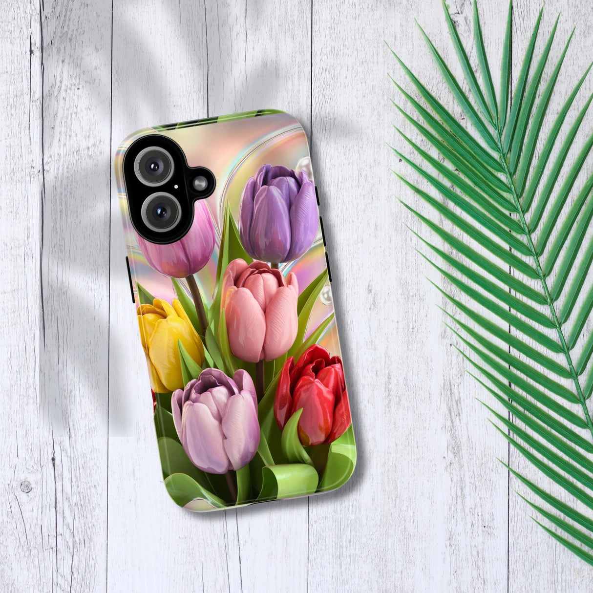 Iphone 16 Case Tulip Flowers 3D Design Iphone Women's Floral Iphone Case 8 X 10 11 12 Pro Max 13 14 15