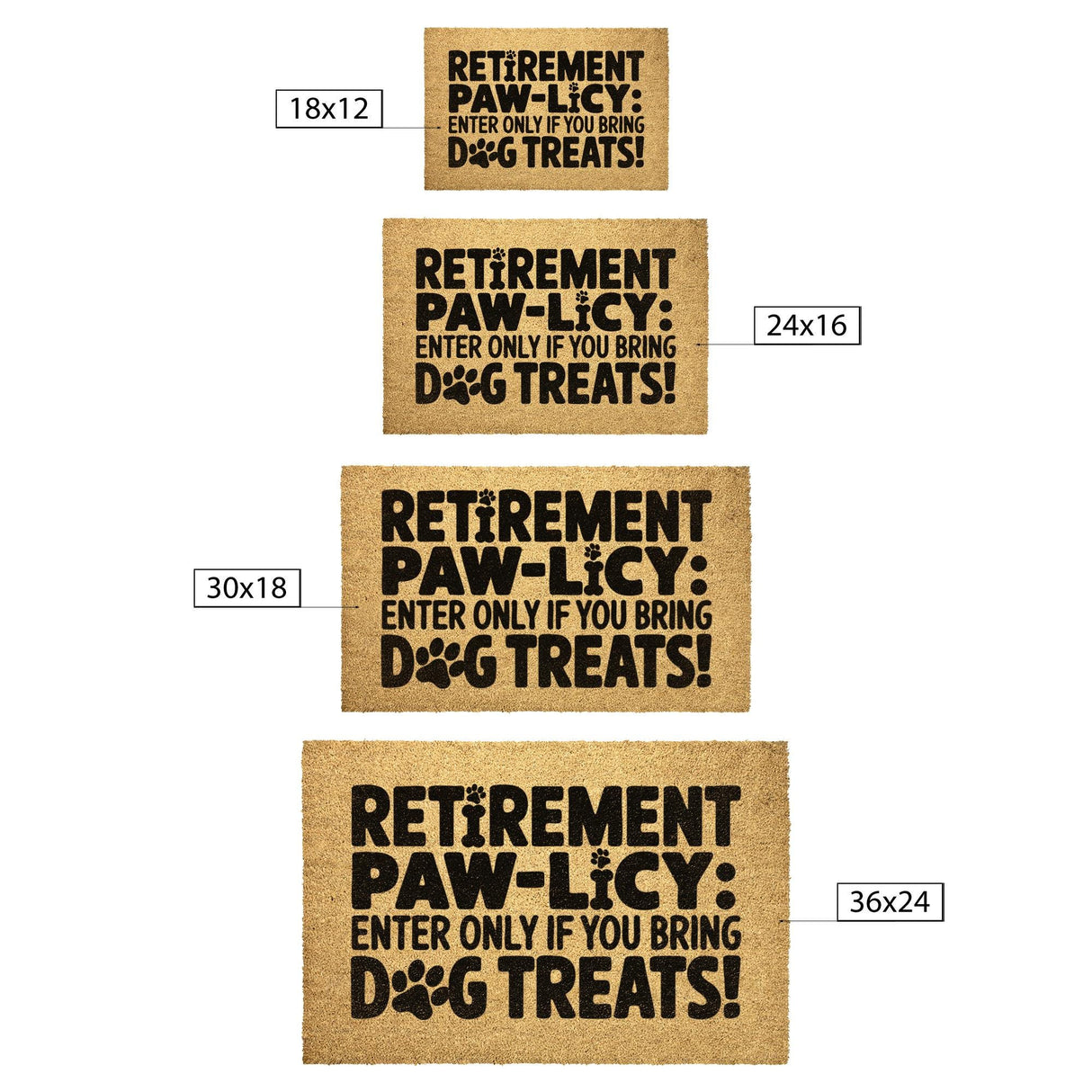 Retirement Dog Owner Gift Doormat for Front Door Funny Home Decor Hilarious Retiring Dog Lover Outside Door Rug for the House