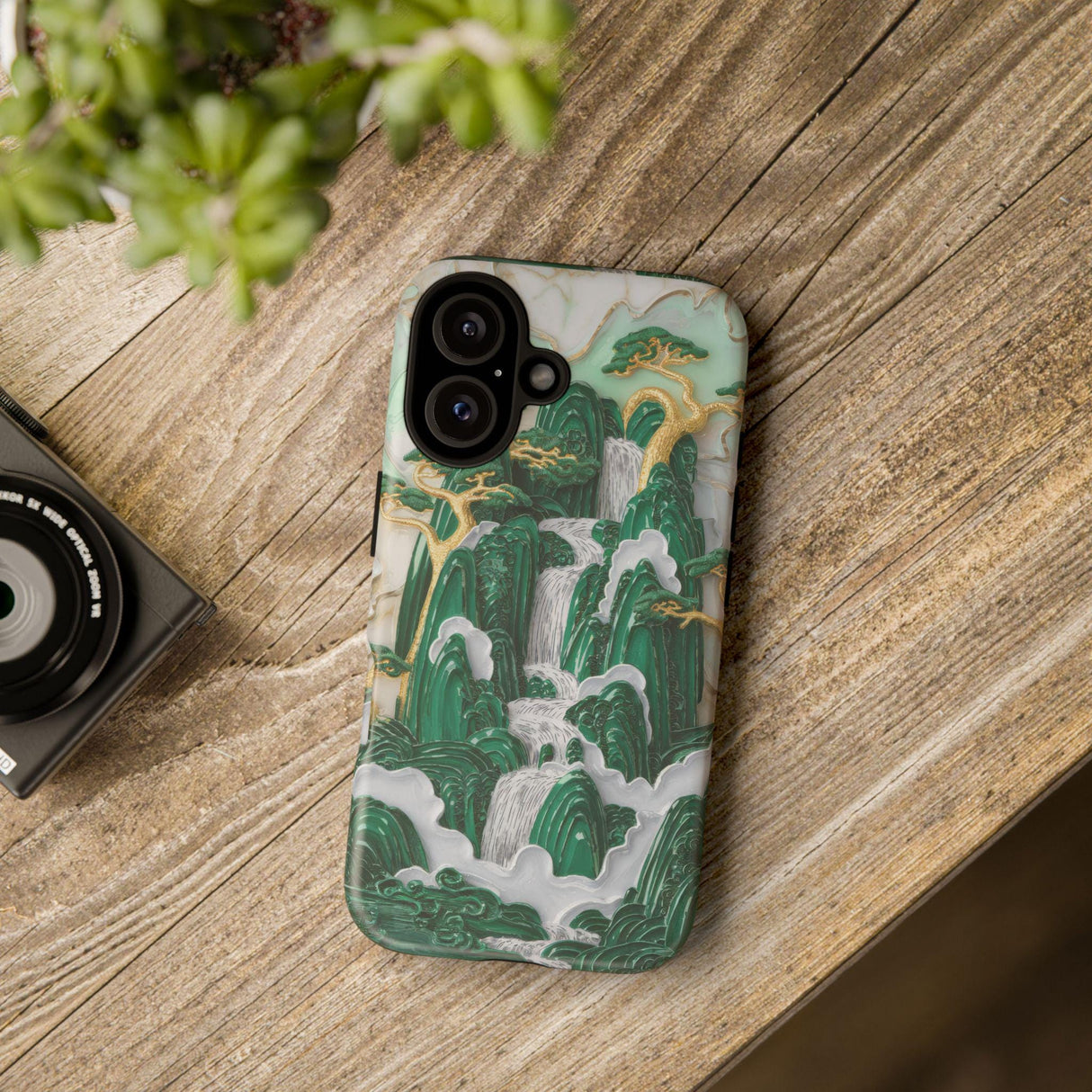 Iphone Case Green Asian 3D Art Cell Phone Pretty Iphone 16 Case Jade 8 X 10 11 12 Pro Max 13 14 15