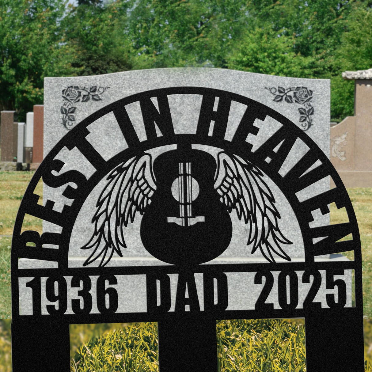 Guitarist Memorial Gift Dad Music Sympathy Present Acoustic Guitar Metal Wall Decor Musician Remembrance Music Teacher Bereavement