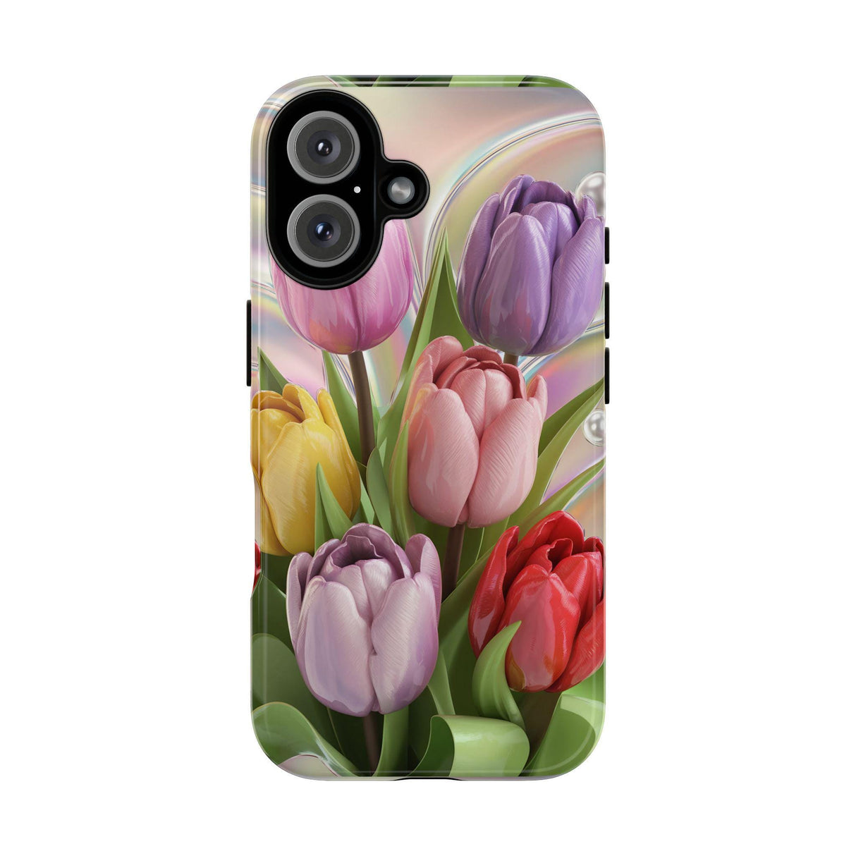Iphone 16 Case Tulip Flowers 3D Design Iphone Women's Floral Iphone Case 8 X 10 11 12 Pro Max 13 14 15