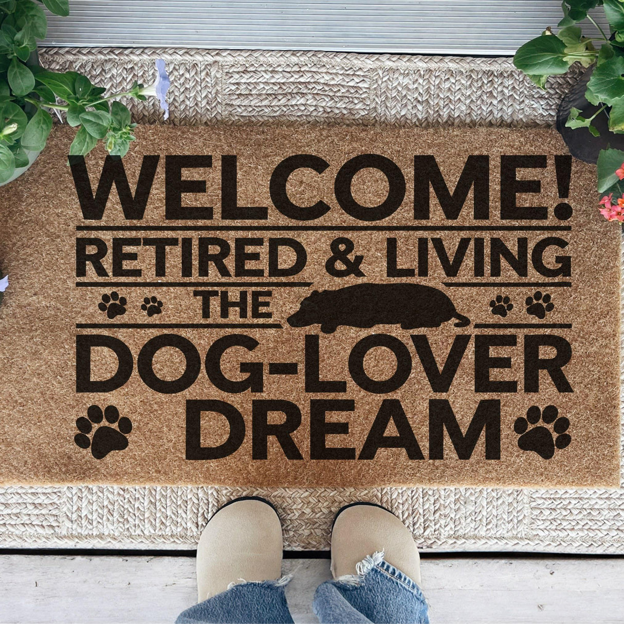 Hilarious Early Retiring Dog Lover Doormat