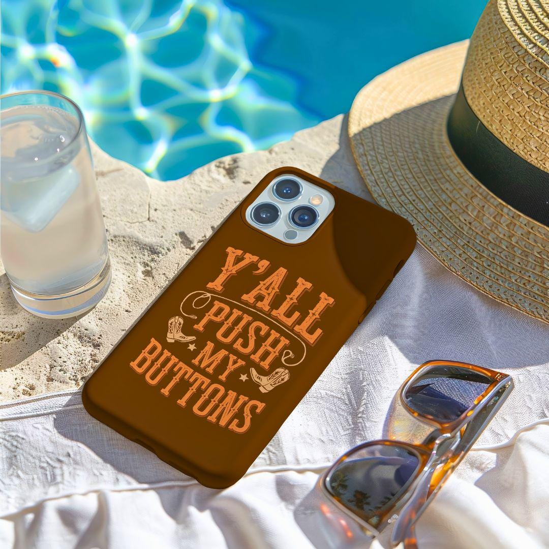 Iphone 16 Case Brown Western Cowgirl Design Funny Meme Iphone Rustic Dark Brown Iphone Case 8 X 10 11 12 Pro Max 13 14 15