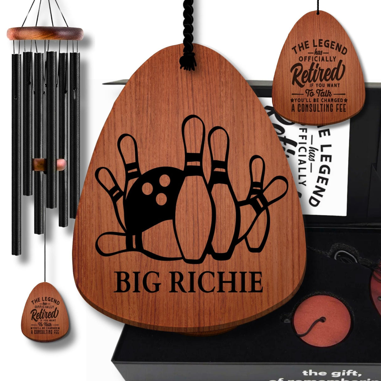 Bowling Retirement Gift Personalized Enjoy Your Retirement Coworker Dad Chimes Retirement 2025