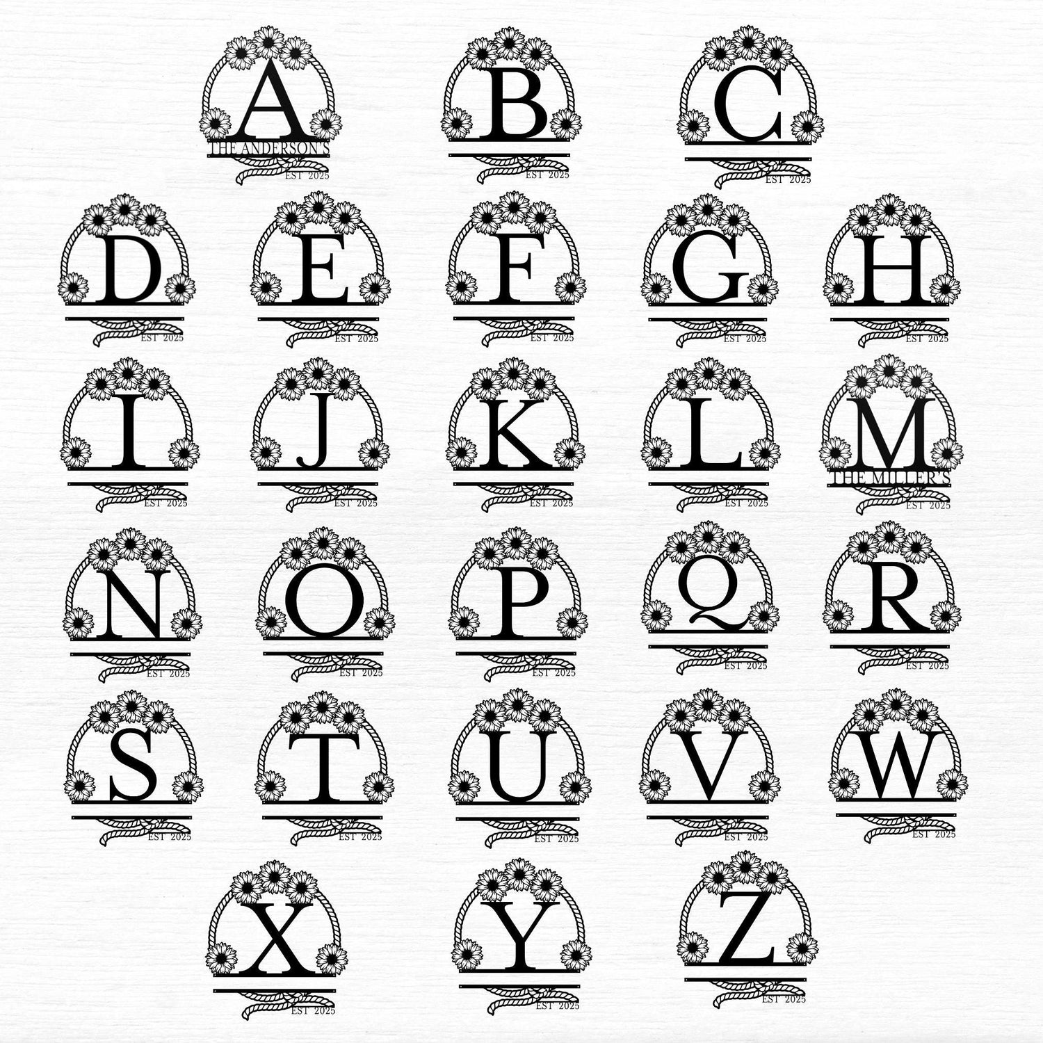 Monogram Western Wedding Gift Personalized Couples Rustic Wall Decor Farmhouse Last Name Hanging Outdoor Wall Art Indoor Metal Sign