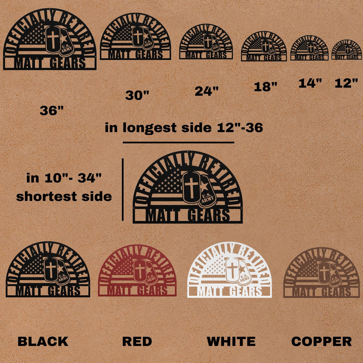 Army Retirement Gift for Him Unique Military Retirement 2025 US Army Veteran Retiring Personalized Wall Art Sign Home Decor Custom Name