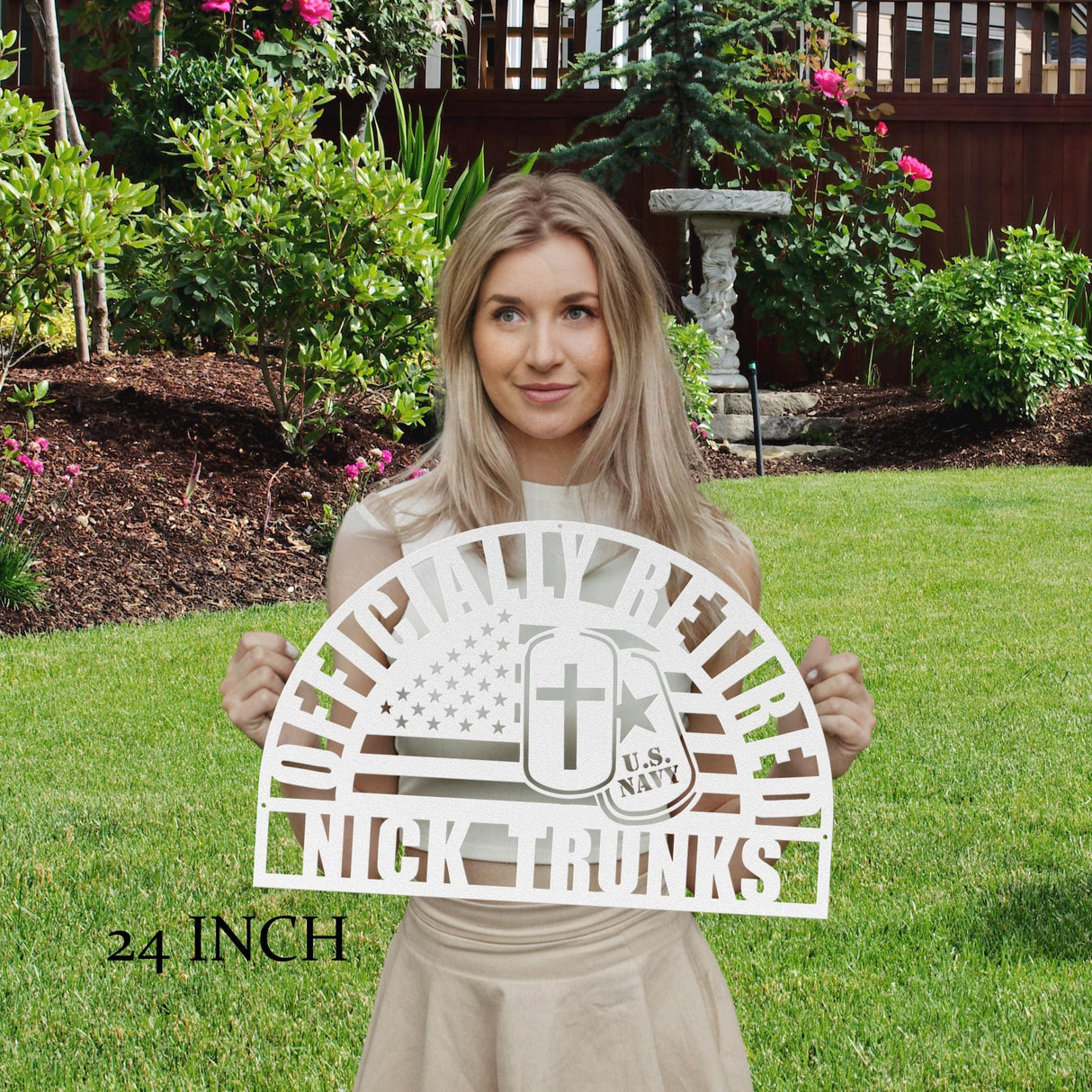 US Navy Veteran Retiring Personalized Wall Art Sign Home Decor Custom Name