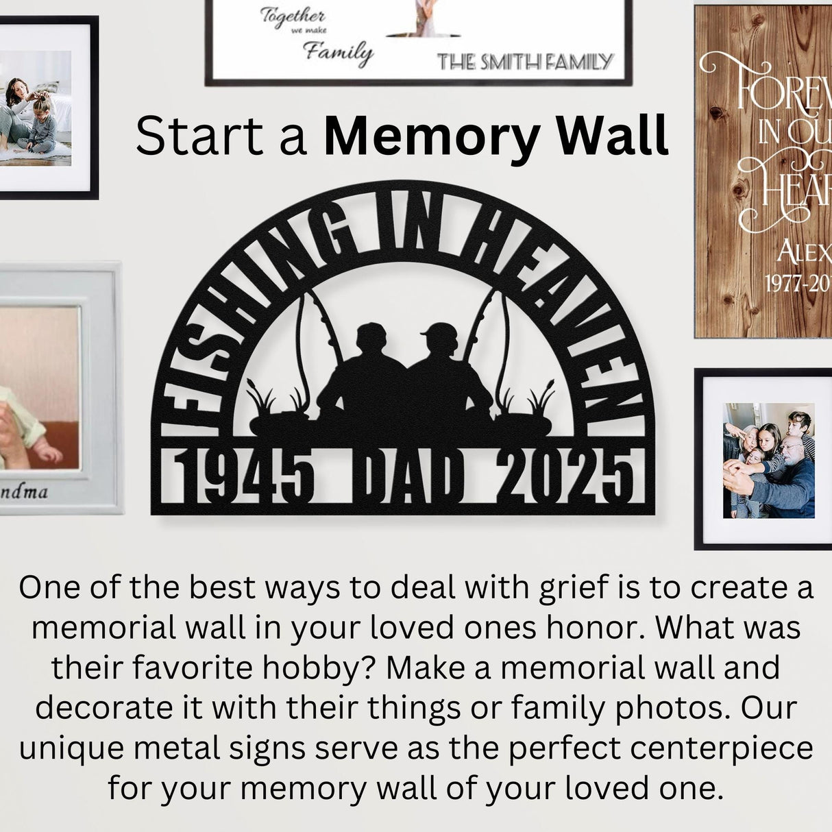 Fishing Memorial Gifts for Loss of Fathers Day Fishermen Sympathy Gift Best Friend Tribute Fishing in Heaven Husband Grief Gift