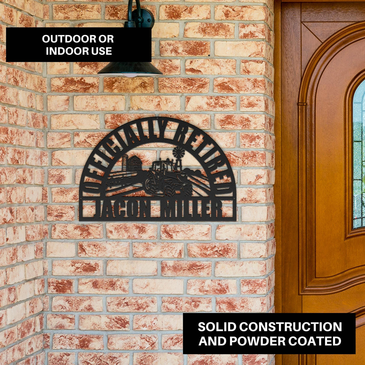 Personalized Farmer Retirement Gift Nice Custom Dad Retirement Gifts Hanging Decor Metal Sign Unique Retirement 2025 Wall Art Home Decor