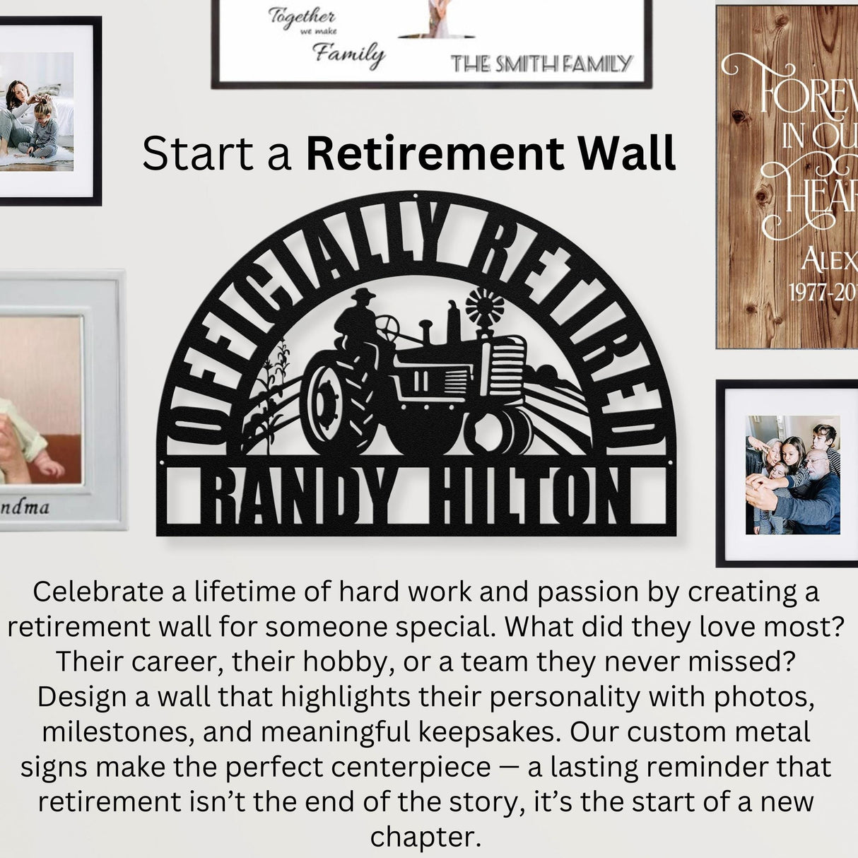 Nice Custom Men Retirement Gifts Hanging Wall Art