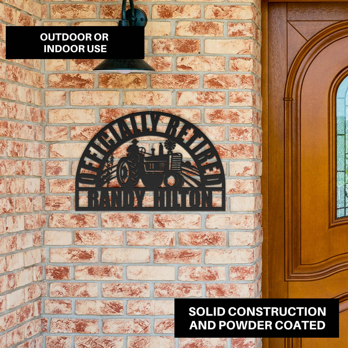 Custom Farmer Retirement Gift Nice Custom Men Retirement Gifts Hanging Tractor Wall Art Metal Sign Unique 2025 Retirement Home Decor