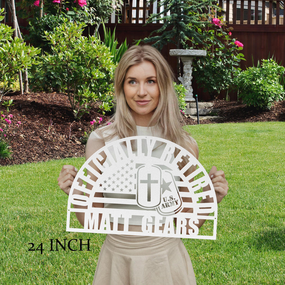 US Army Veteran Retiring Personalized Wall Art Sign Home Decor Custom Name