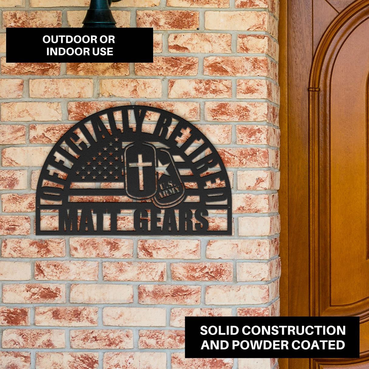 Army Retirement Gift for Him Unique Military Retirement 2025 US Army Veteran Retiring Personalized Wall Art Sign Home Decor Custom Name