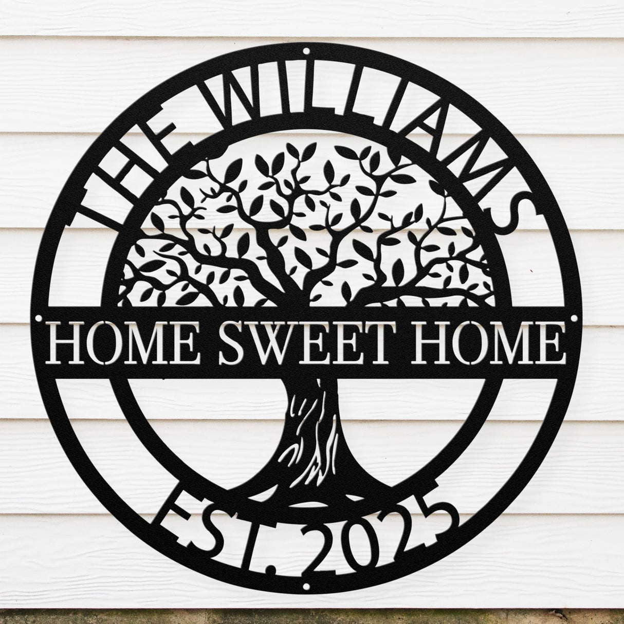 Home Sweet Home Sign Last Name Front Porch Decor