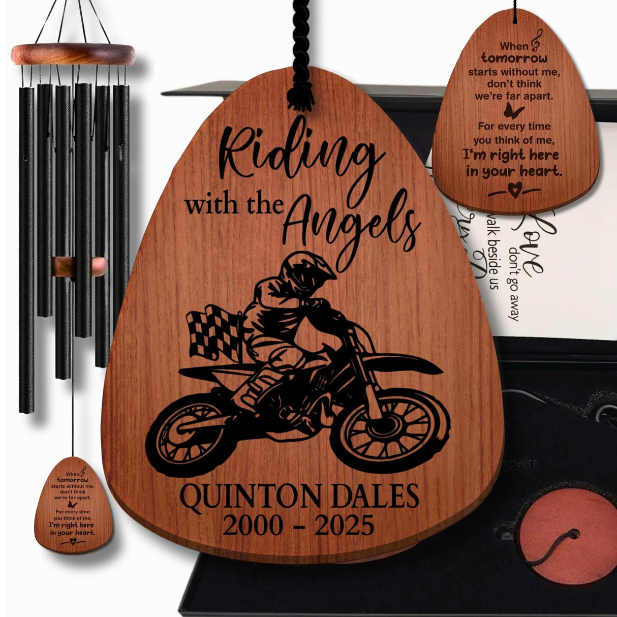 Dirt Bike Memorial Gift Wind Chimes Box Gift