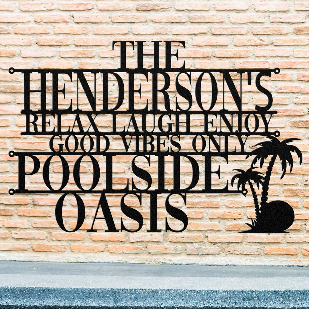 Decorative Pool Metal Sign