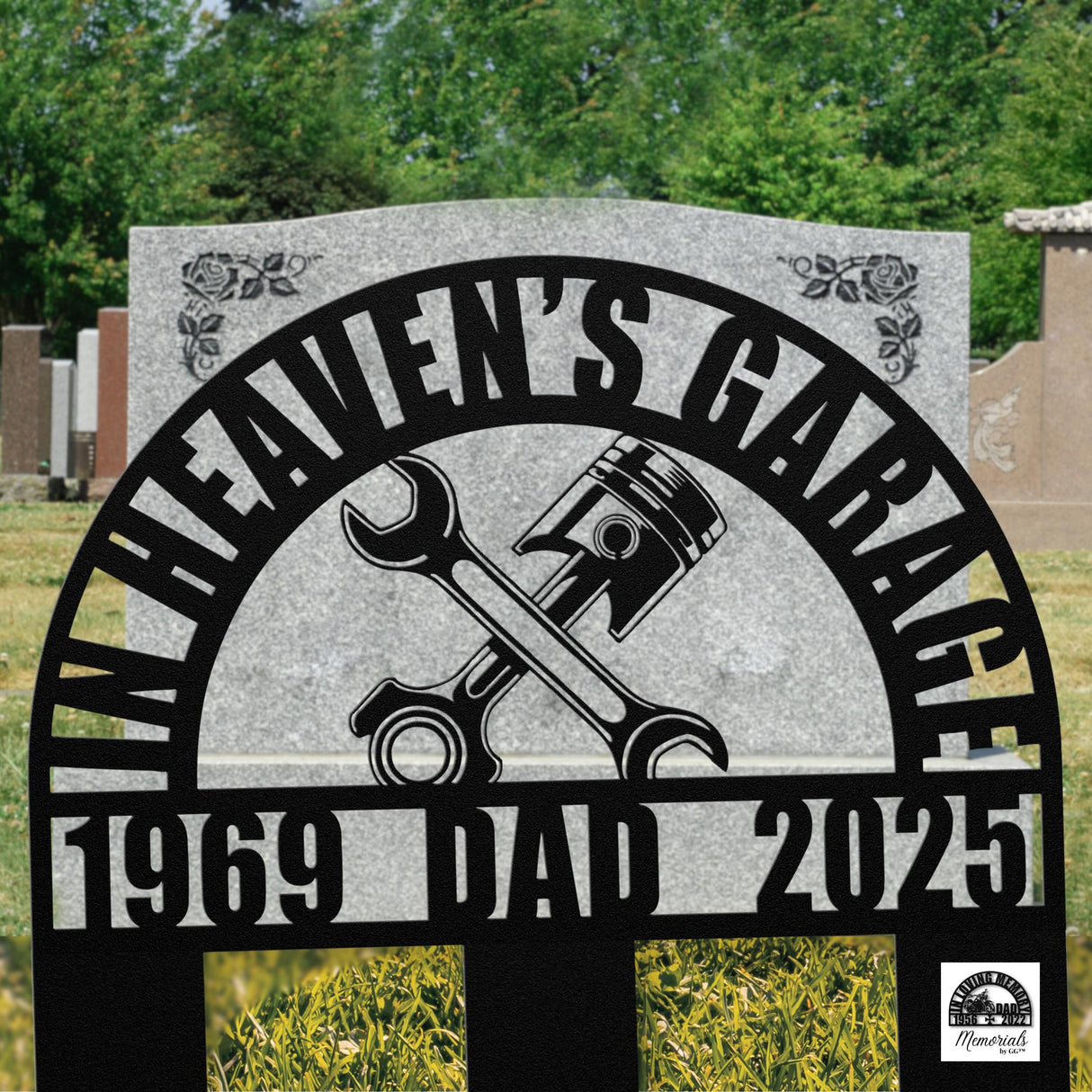 Personalized Car Mechanic Memorial Gift for Dad In Heavens Garage Sympathy Father Car Remembrance Metal Sign Husband Custom Garage Decor