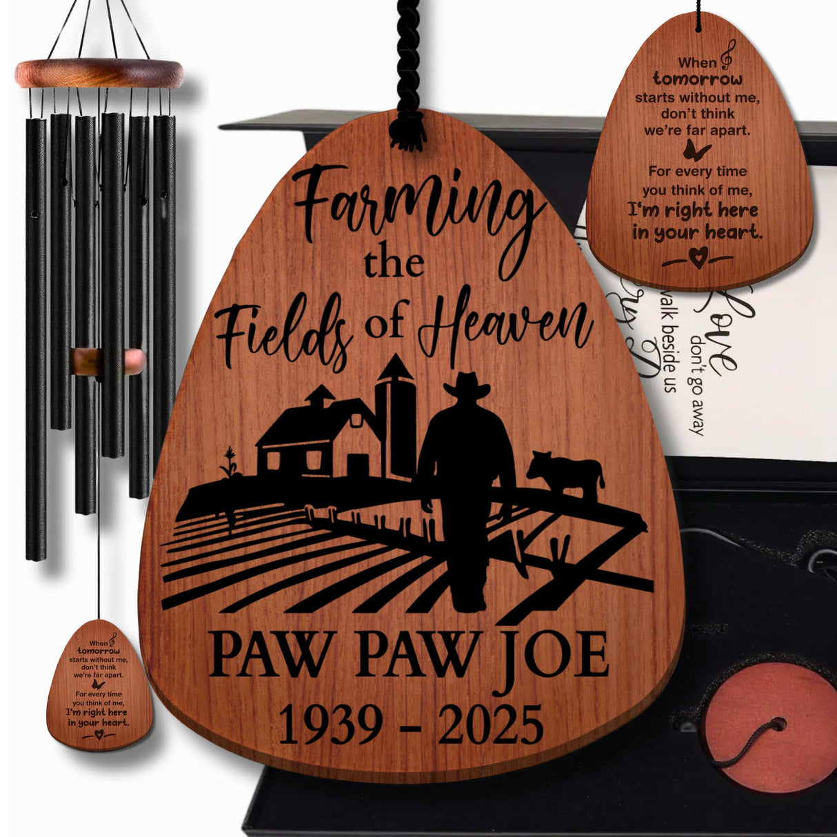 Farmer Memorial Gift Grief Comfort Box Gift for Loss of Grandpa Farming Heavens Fields Gift for Grieving Friend
