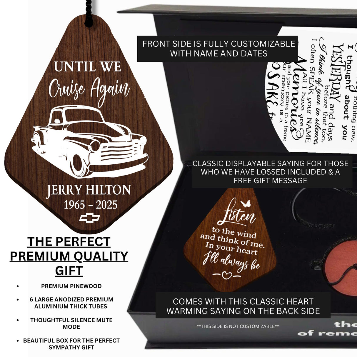 Remembrance Personalized Classic Chevrolet Outdoor Garden Decor