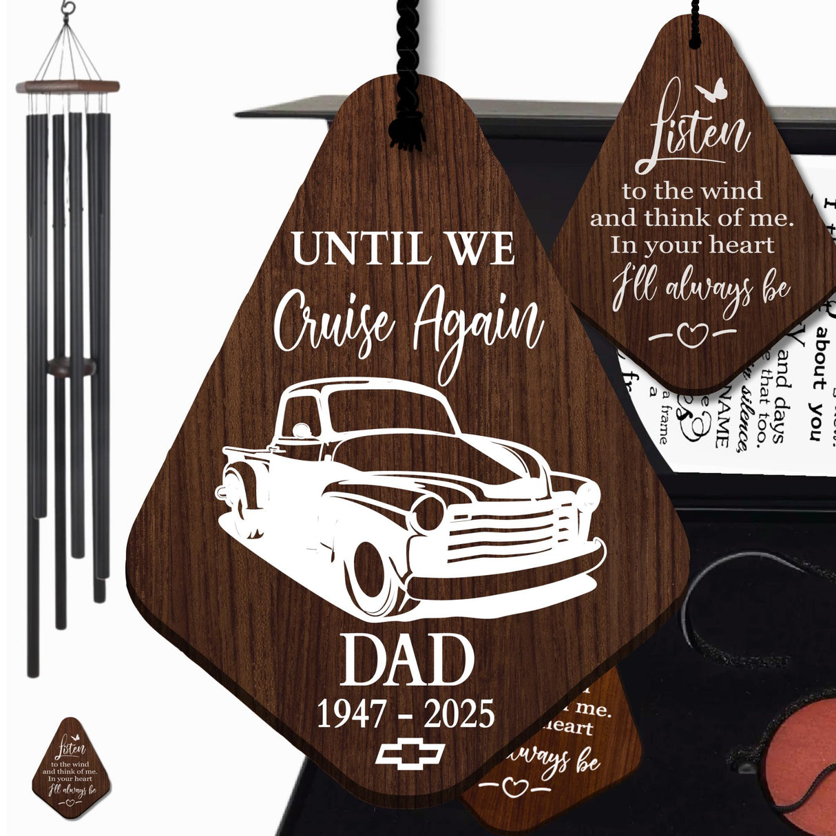 Classic 48 Chevy Truck Large Wind Chimes Memorial Gift for Men