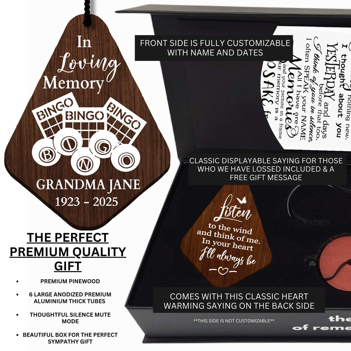 Grandma Sympathy Wind Chimes Gift