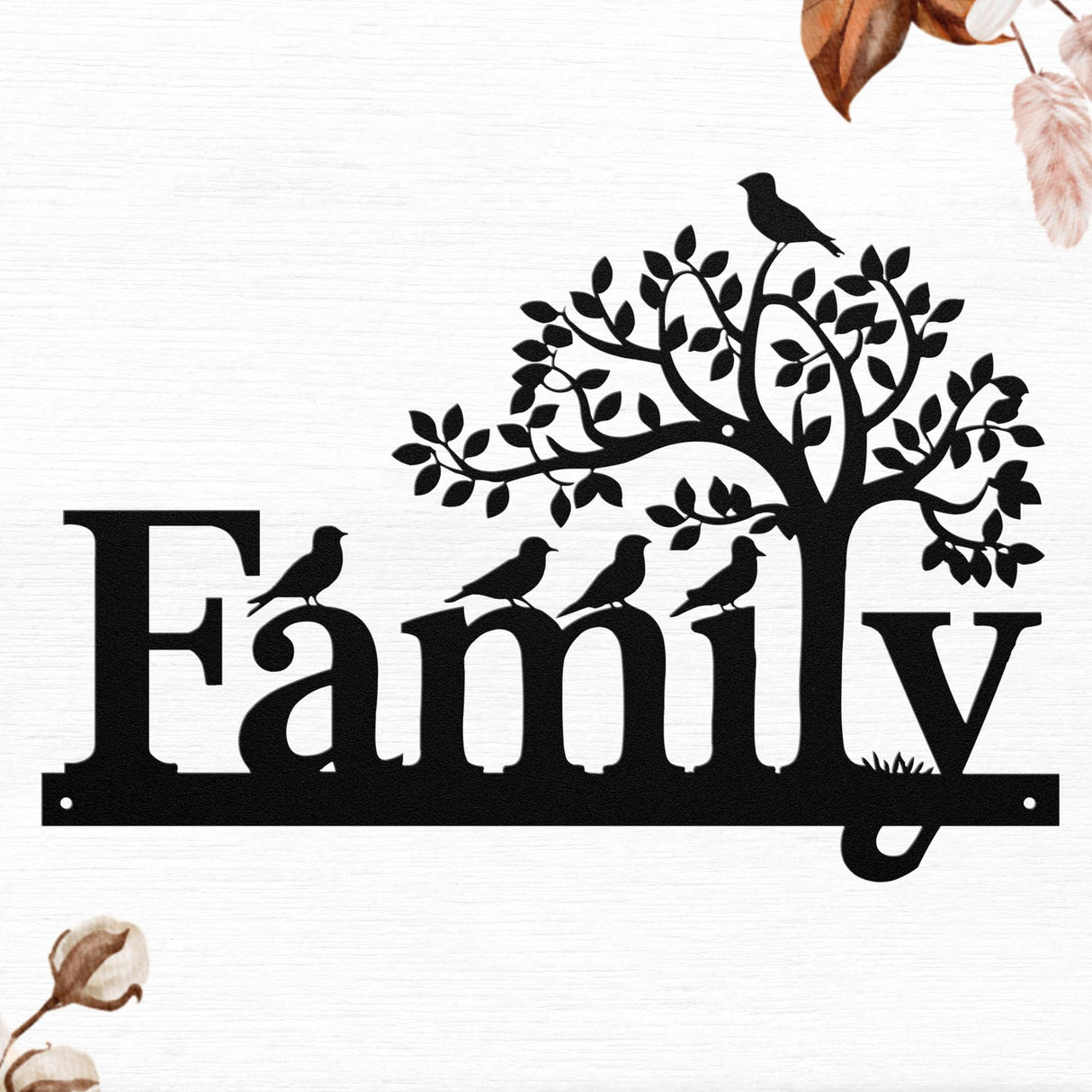 Family Tree Metal Wall Art Living Room Wall Decor