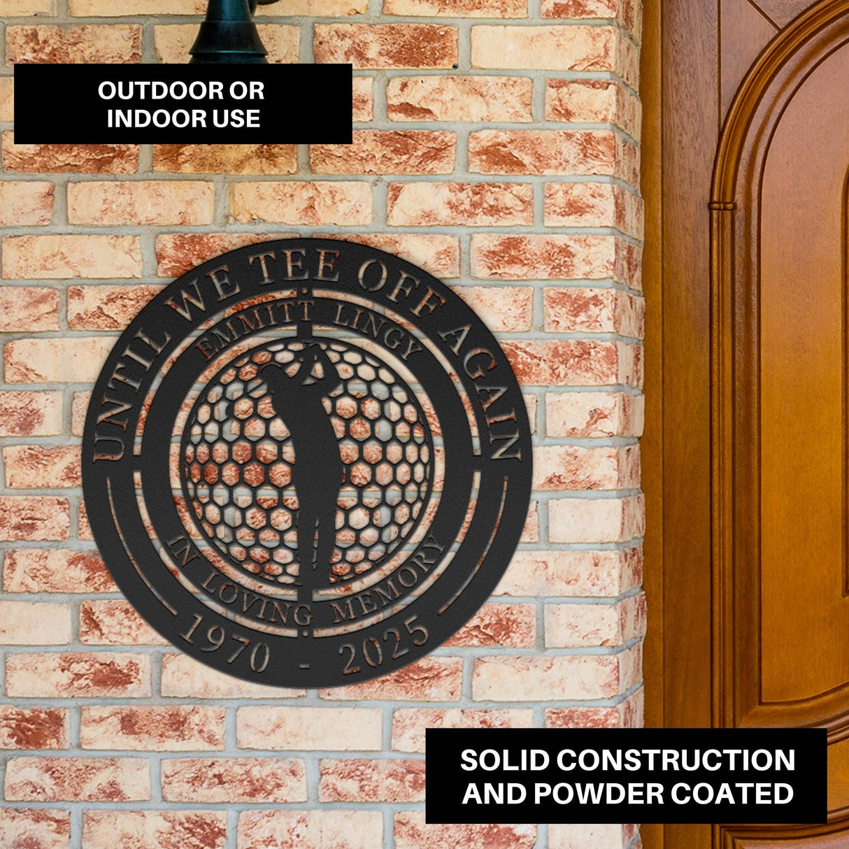 Golf Memorial Gift for Men Spouse Sympathy Gift Until We Tee Off Again Personalized Groomsmen Dad Loss Golfer Gift Uncle Remembrance Sign