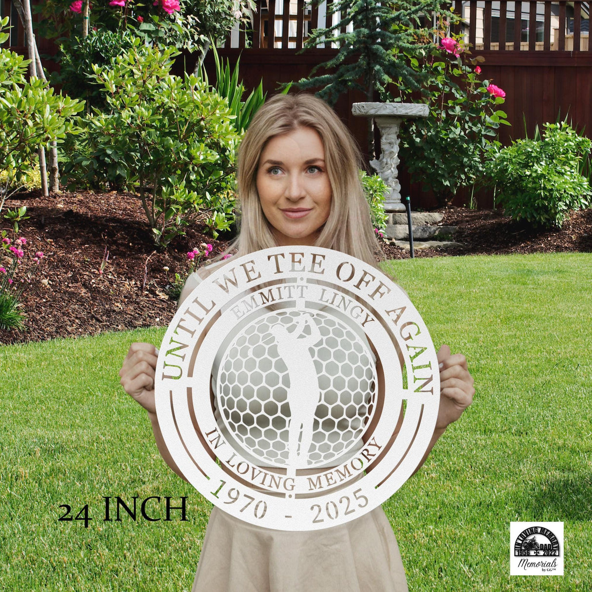 Personalized Groomsmen Dad Loss Golfer Gift Uncle Remembrance Sign