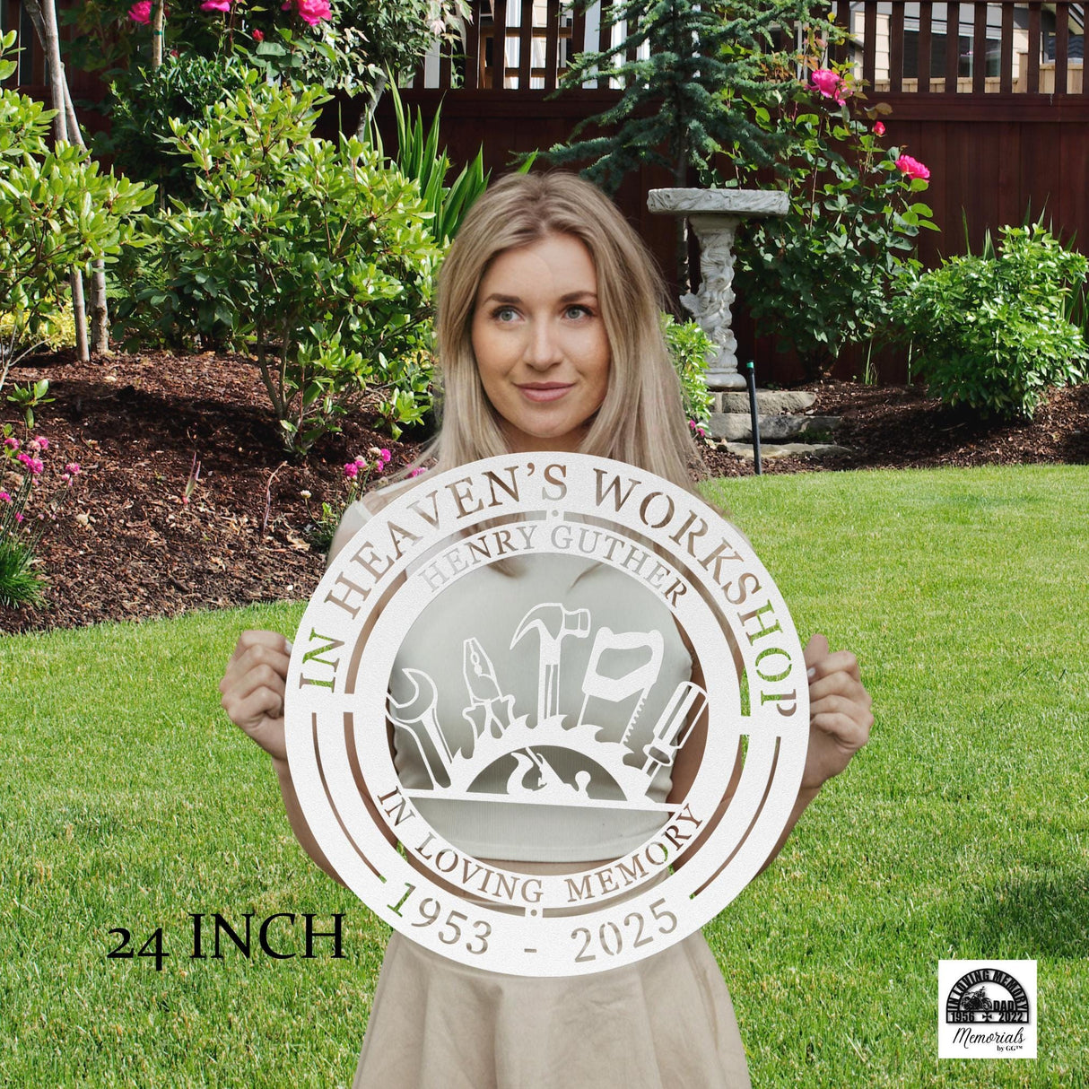 Grandpa Loss Dad Remembrance Handyman Garage Sign