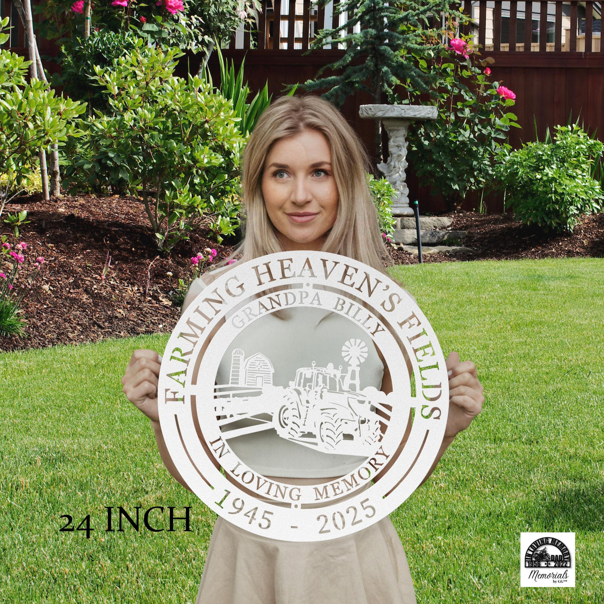 Beloved Farmer Sympathy Memorial Gift Personalized Sign For The Loss Of Your Loved One Farming Tribute Custom Wall Plaque