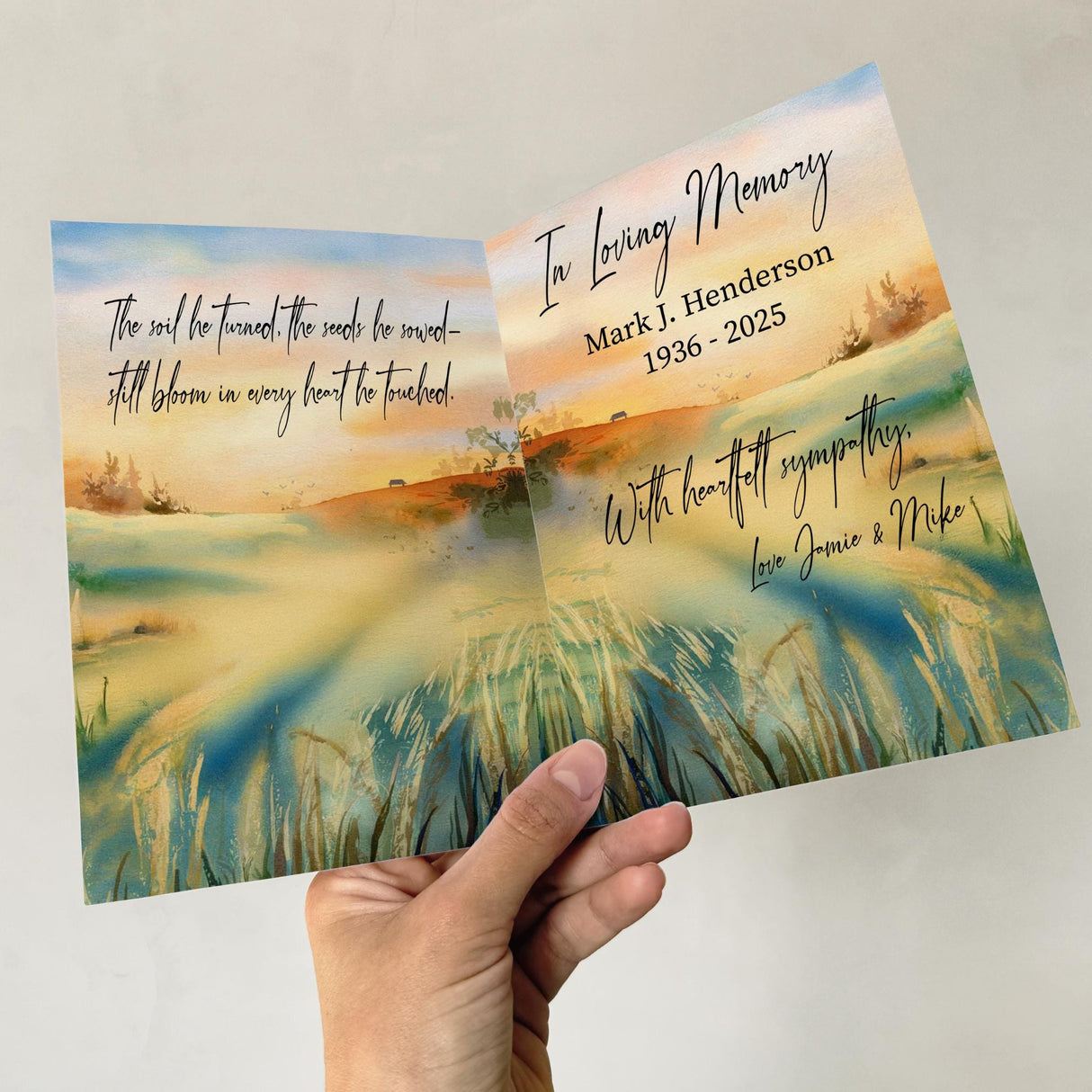 Keepsake Card Grandpa So Sorry for Your Loss Card