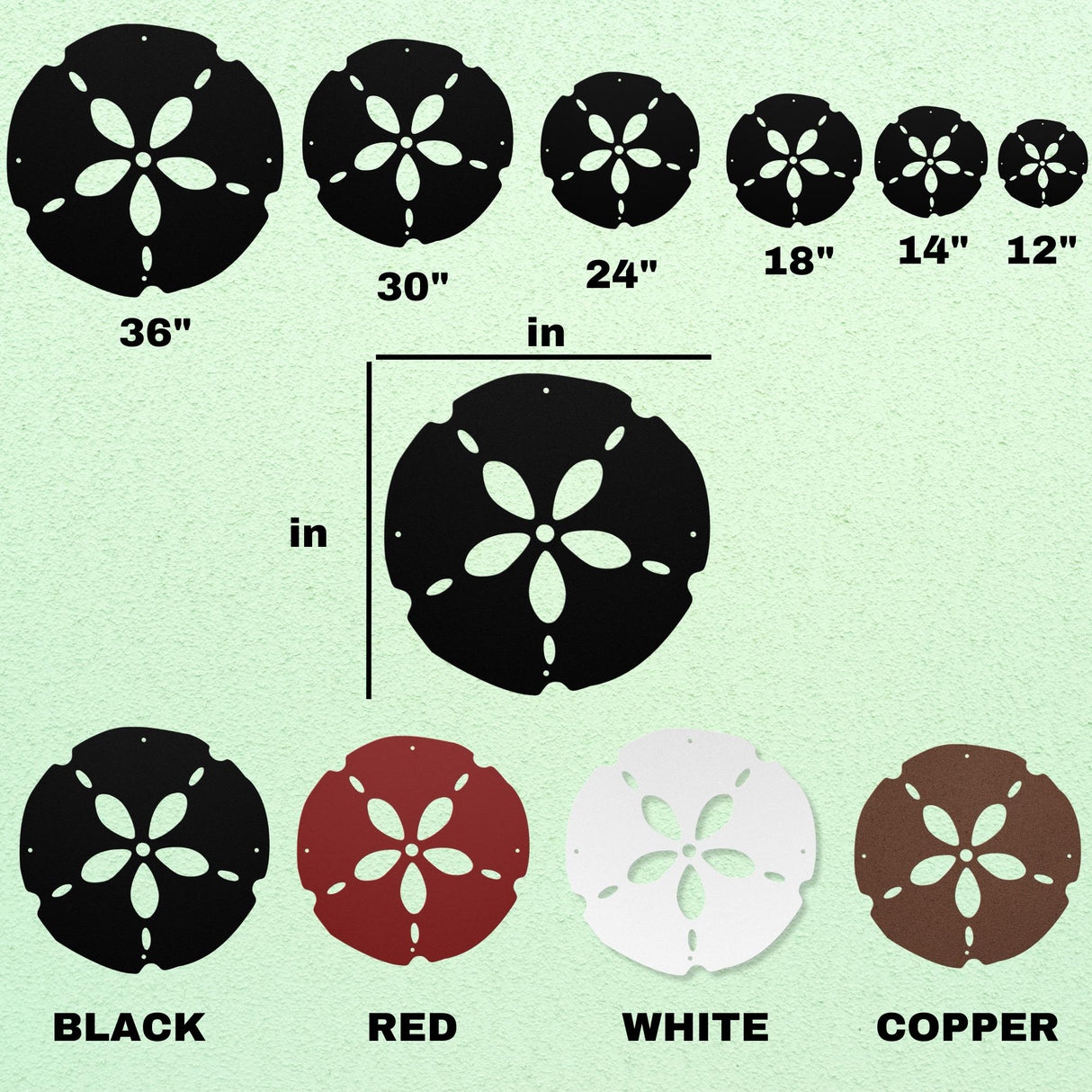 Sand Dollar Wall Decor Coastal Beach House Outdoor Sign Weatherproof Nautical Porch Art Tropical Beach Outdoor Decorations