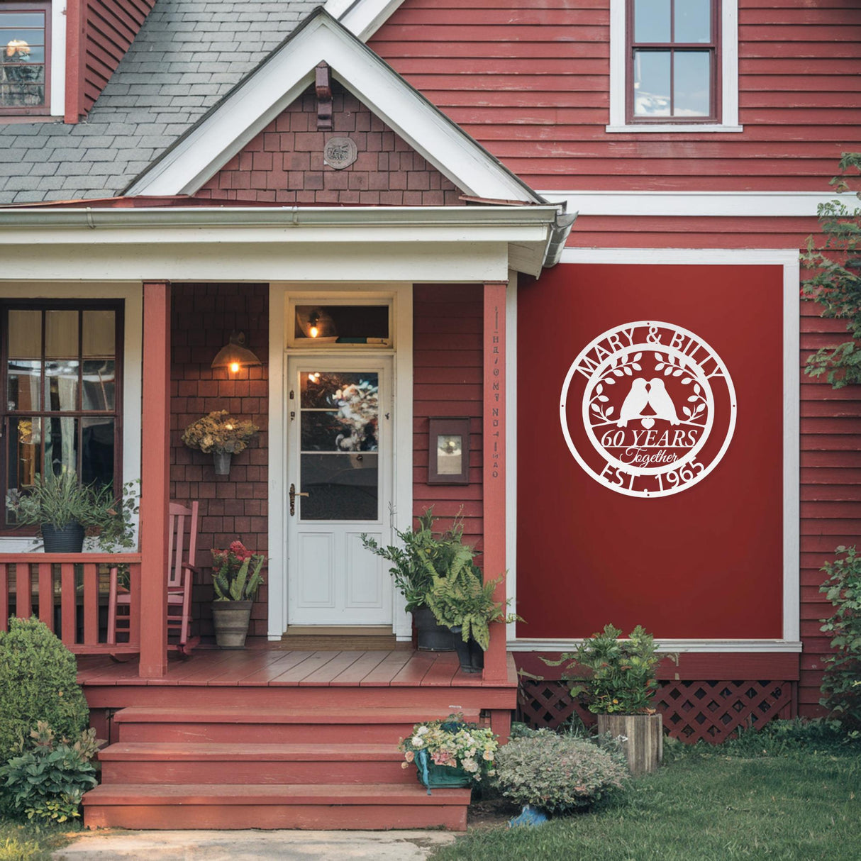 60th Anniversary Gifts Parents Anniversary Diamond Anniversary 60 Year Anniversary Sign Wedding Anniversary Metal Wall Art Doves Home Decor